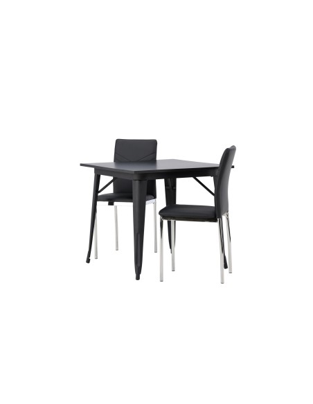 Matgrupp Tempe med Lily matstolar, 80 × 80 cm