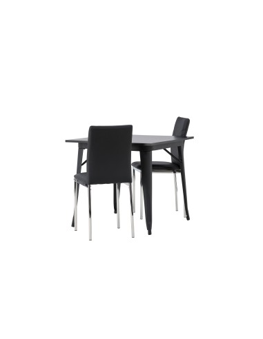 Matgrupp Tempe med Lily matstolar, 80 × 80 cm