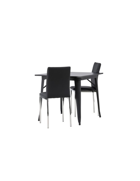 Matgrupp Tempe med Lily matstolar, 80 × 80 cm