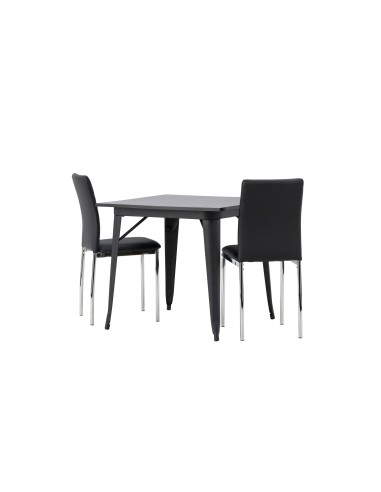 Matgrupp Tempe med Lily matstolar, 80 × 80 cm