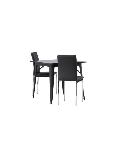 Matgrupp Tempe med Lily matstolar, 80 × 80 cm