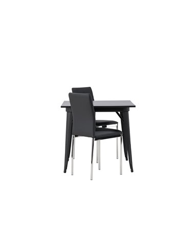 Matgrupp Tempe med Lily matstolar, 80 × 80 cm