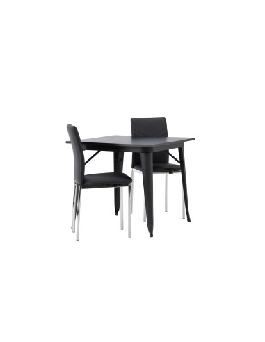 Matgrupp Tempe med Lily matstolar, 80 × 80 cm