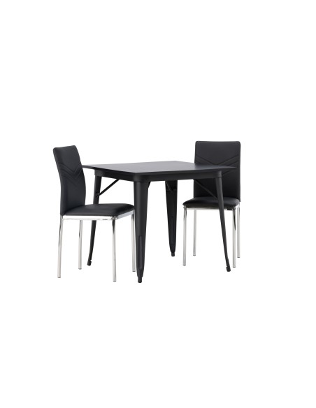 Matgrupp Tempe med Lily matstolar, 80 × 80 cm