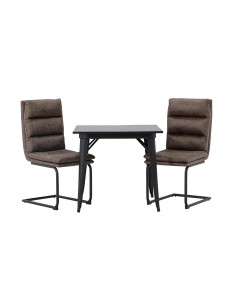 Matgrupp Tempe med Zizo matstolar, 80 × 80 cm