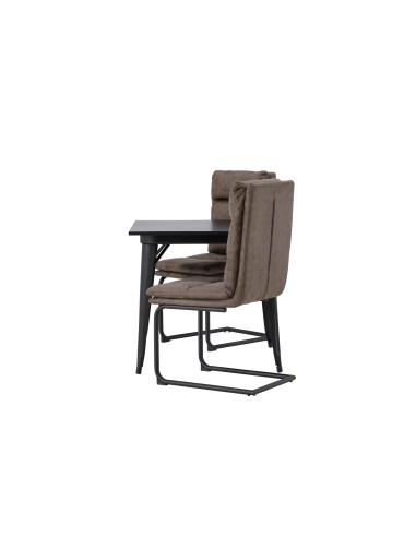 Matgrupp Tempe med Zizo matstolar, 80 × 80 cm