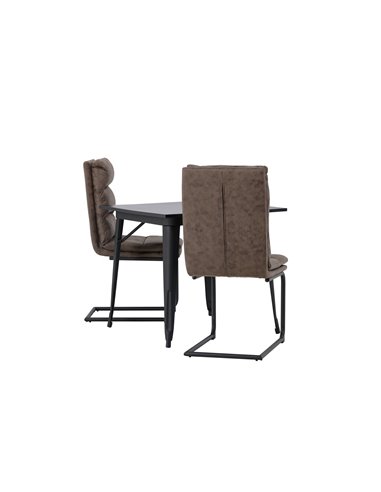 Matgrupp Tempe med Zizo matstolar, 80 × 80 cm