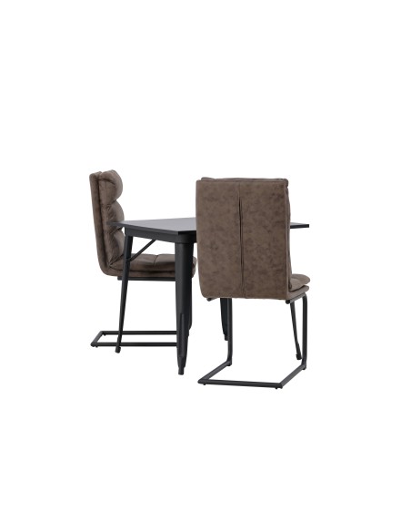 Matgrupp Tempe med Zizo matstolar, 80 × 80 cm