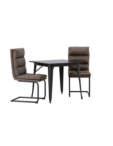 Matgrupp Tempe med Zizo matstolar, 80 × 80 cm