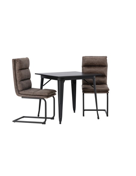 Matgrupp Tempe med Zizo matstolar, 80 × 80 cm