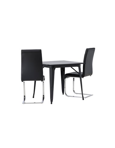Matgrupp Tempe med Tempo matstolar, 80 × 80 cm