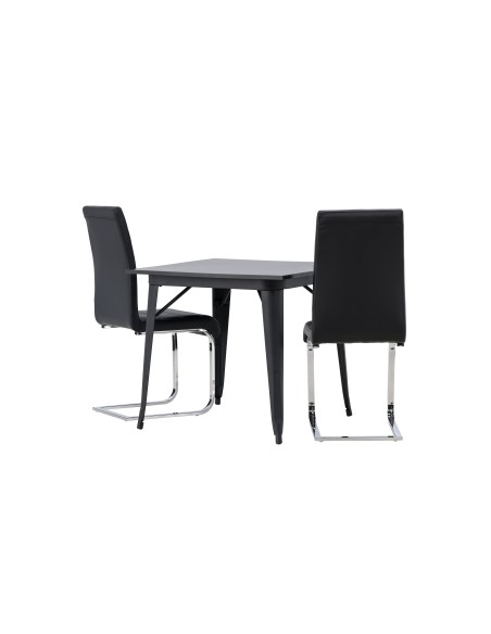 Matgrupp Tempe med Tempo matstolar, 80 × 80 cm