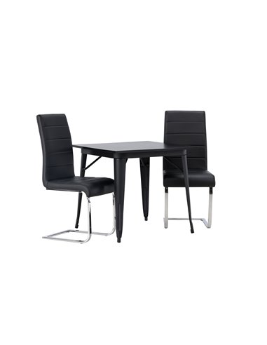 Matgrupp Tempe med Tempo matstolar, 80 × 80 cm