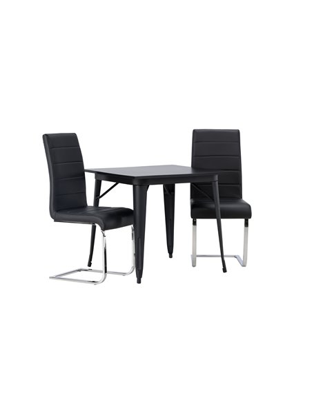 Matgrupp Tempe med Tempo matstolar, 80 × 80 cm