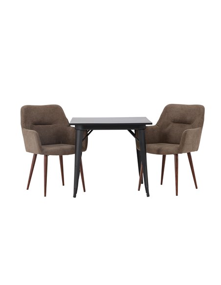 Matgrupp Tempe med Tomorrow matstolar, 80 × 80 cm