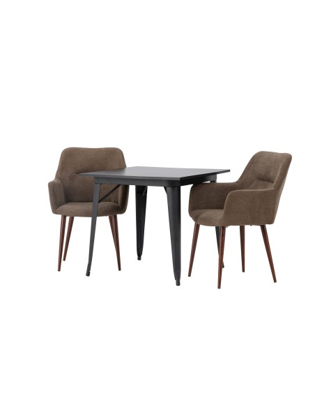 Matgrupp Tempe med Tomorrow matstolar, 80 × 80 cm