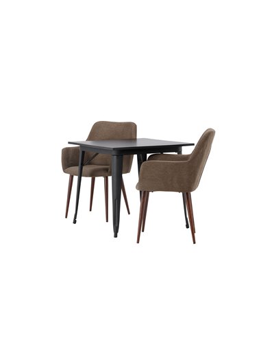 Matgrupp Tempe med Tomorrow matstolar, 80 × 80 cm