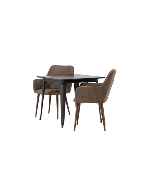 Matgrupp Tempe med Tomorrow matstolar, 80 × 80 cm