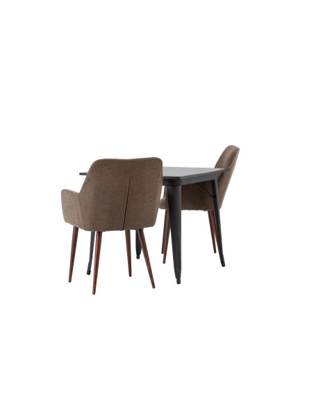 Matgrupp Tempe med Tomorrow matstolar, 80 × 80 cm