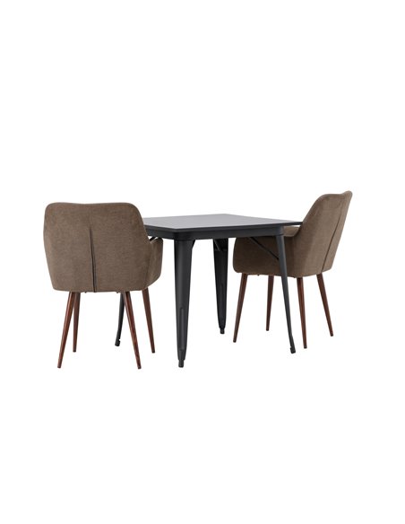 Matgrupp Tempe med Tomorrow matstolar, 80 × 80 cm