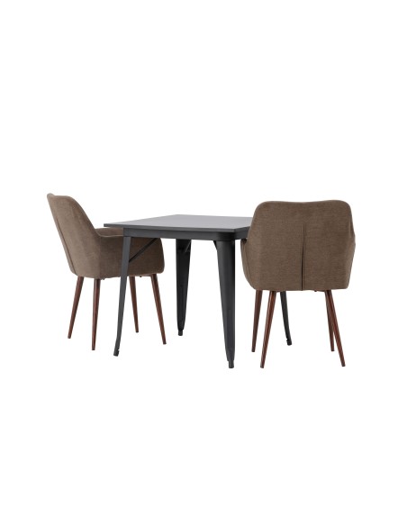 Matgrupp Tempe med Tomorrow matstolar, 80 × 80 cm