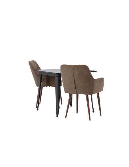 Matgrupp Tempe med Tomorrow matstolar, 80 × 80 cm