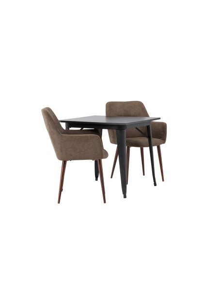 Matgrupp Tempe med Tomorrow matstolar, 80 × 80 cm