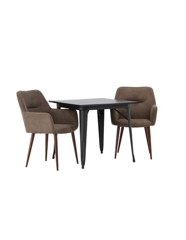 Matgrupp Tempe med Tomorrow matstolar, 80 × 80 cm