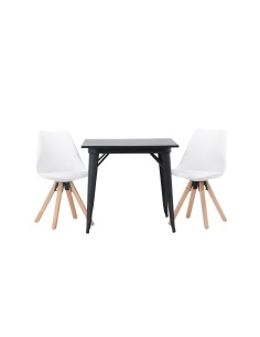 Matgrupp Tempe med Zeno matstolar, 80 × 80 cm