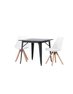 Matgrupp Tempe med Zeno matstolar, 80 × 80 cm 2