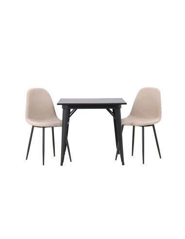 Matgrupp Tempe med Polar matstolar, 80 × 80 cm