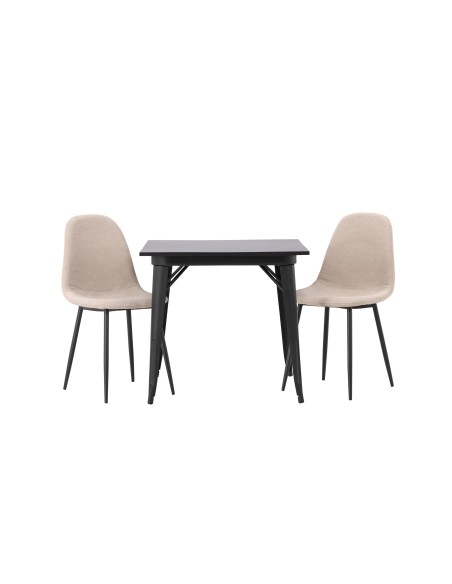 Matgrupp Tempe med Polar matstolar, 80 × 80 cm