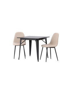 Matgrupp Tempe med Polar matstolar, 80 × 80 cm 2