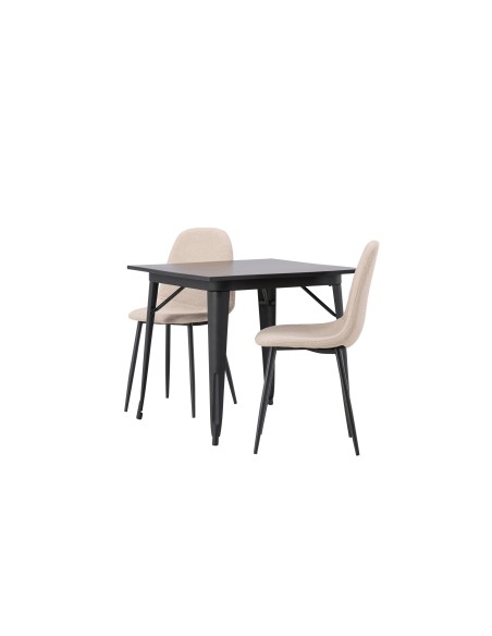 Matgrupp Tempe med Polar matstolar, 80 × 80 cm