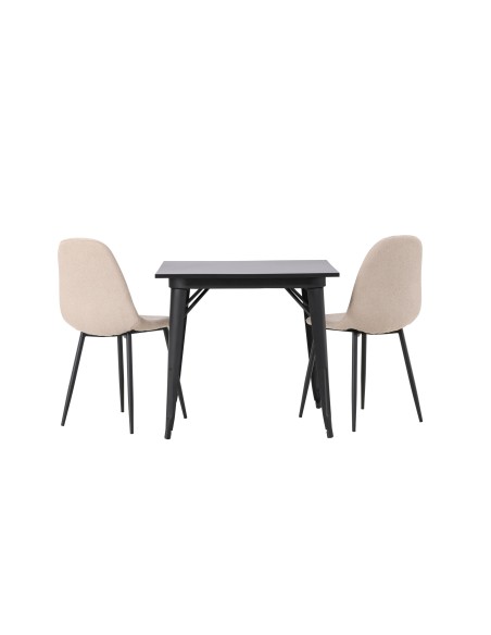 Matgrupp Tempe med Polar matstolar, 80 × 80 cm