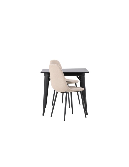 Matgrupp Tempe med Polar matstolar, 80 × 80 cm