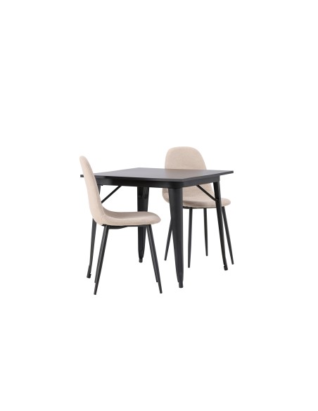 Matgrupp Tempe med Polar matstolar, 80 × 80 cm