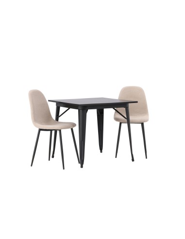 Matgrupp Tempe med Polar matstolar, 80 × 80 cm