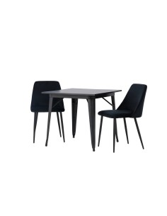 Matgrupp Tempe med Night matstolar, 80 × 80 cm 2