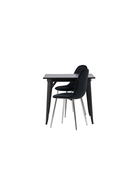 Matgrupp Tempe med Polar matstolar, 80 × 80 cm