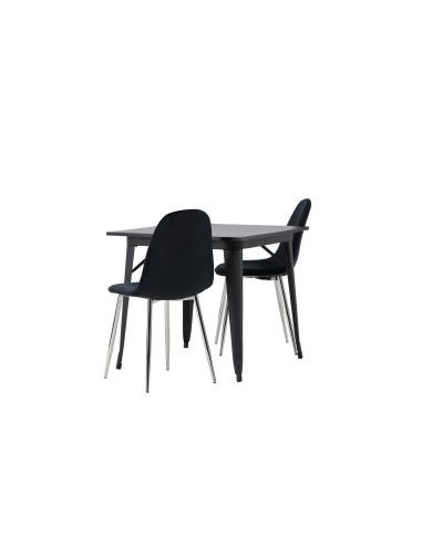 Matgrupp Tempe med Polar matstolar, 80 × 80 cm