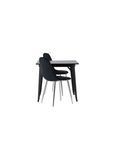Matgrupp Tempe med Polar matstolar, 80 × 80 cm