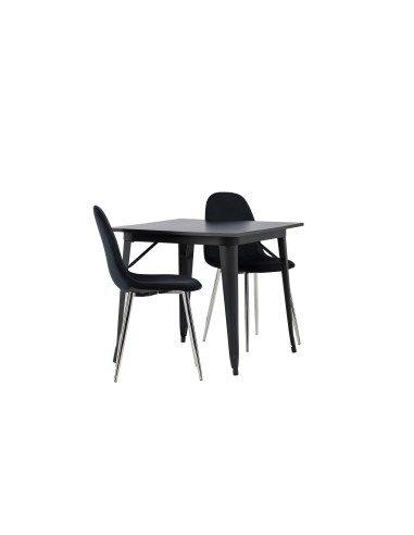 Matgrupp Tempe med Polar matstolar, 80 × 80 cm