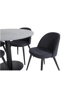 Matgrupp Estelle med Velvet matstolar 2