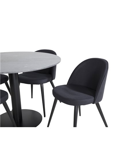 Matgrupp Estelle med Velvet matstolar