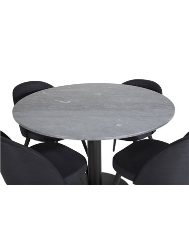 Matgrupp Estelle med Velvet matstolar