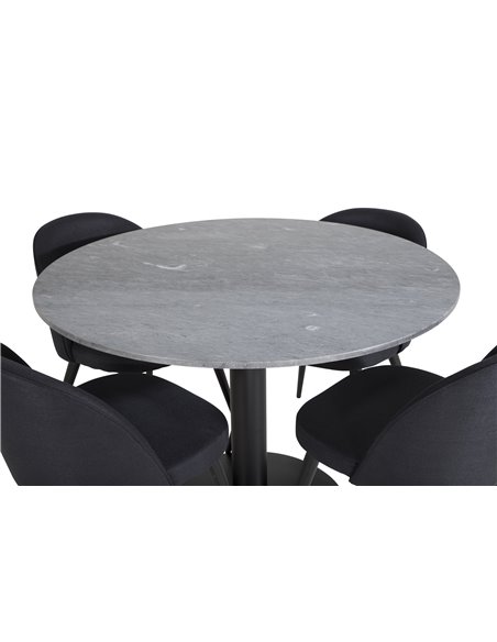 Matgrupp Estelle med Velvet matstolar