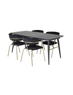 Matgrupp Gold med Arrow matstolar, 180 × 85 cm 2