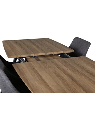 Matgrupp Inca med Plaza matstolar, 160 × 85 cm