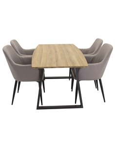 Matgrupp Inca med Comfort matstolar, 160 × 85 cm 2